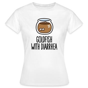 Drôle de poisson rouge Poisson rouge avec diarrhée diarrhée - T-shirt Femme - blanc - Devant - AI Model Female 172 dark (172cm)