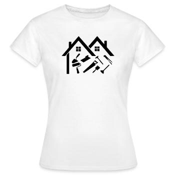 Baufirma Handwerker - Frauen T-Shirt - Weiß - Vorne - AI Model Female 172 dark (172cm)