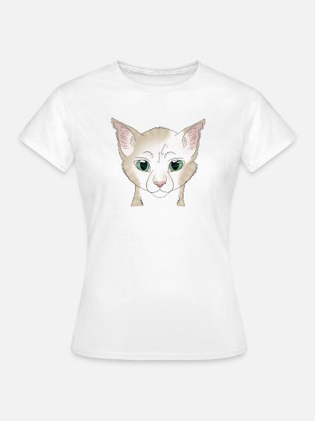 Katze weiß beige - Frauen T-Shirt - Weiß
