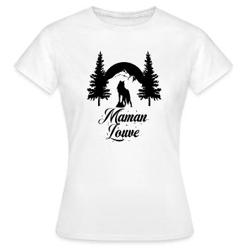 Maman Louve - T-shirt Femme - blanc - Devant - AI Model Female 172 dark (172cm)
