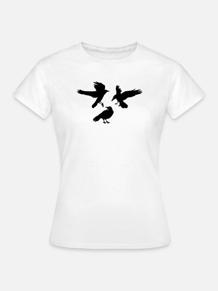 Drei Rabenkrähen - Frauen T-Shirt - Weiß