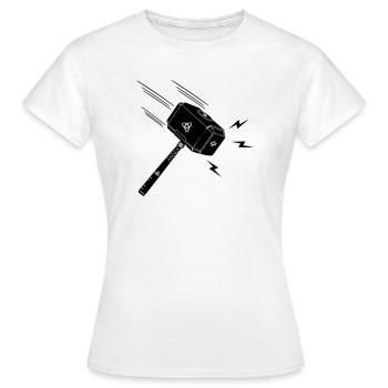 Marteau de thor Thor s marteau Mjolnir foudre stral - T-shirt Femme - blanc - Devant - AI Model Female 172 dark (172cm)