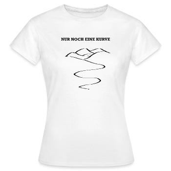 Nur noch eine Kurve - Frauen T-Shirt - Weiß - Vorne - AI Model Female 172 dark (172cm)