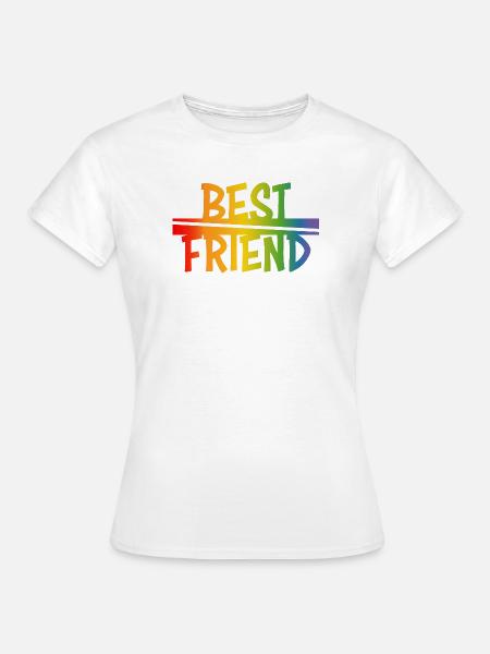 Best friend rainbow - Frauen T-Shirt - Weiß