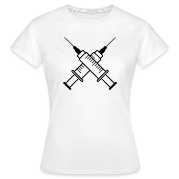Zwei Spritzen - Frauen T-Shirt - Weiß - Vorne - AI Model Female 172 dark (172cm)