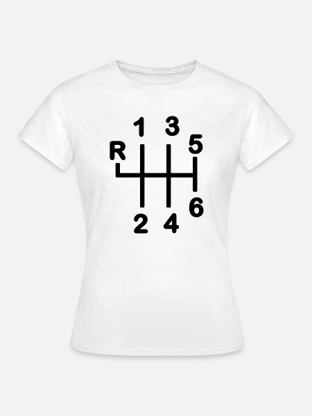 Getriebe 6-Gang-Getriebe - Frauen T-Shirt - Weiß