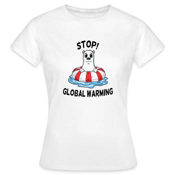 Changement climatique Protection du climat - T-shirt Femme - blanc - Devant - AI Model Female 172 dark (172cm)