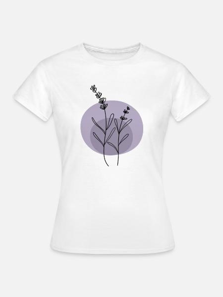 Lavande noir violet - T-shirt Femme - blanc