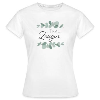 Trauzeugin Eukalyptus - Frauen T-Shirt - Weiß - Vorne - AI Model Female 172 dark (172cm)