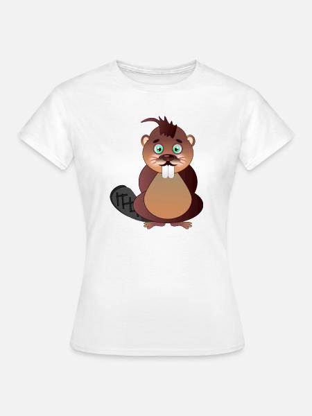 Biber Biberzähne - Frauen T-Shirt - Weiß