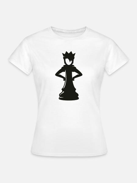 Wütende Schach Dame – Chess Queen Design - Frauen T-Shirt - Weiß