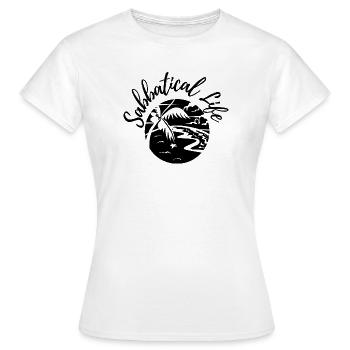 VIE SABBATIQUE - T-shirt Femme - blanc - Devant - AI Model Female 172 dark (172cm)