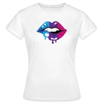 Lèvres colorées - T-shirt Femme - blanc - Devant - AI Model Female 172 dark (172cm)