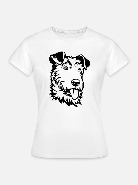 Irish Terrier Kopf - Frauen T-Shirt - Weiß