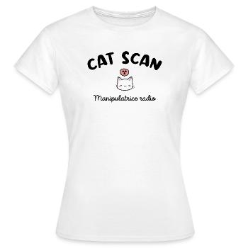 CAT SCAN Manipulatrice radio Chat Radiologie - T-shirt Femme - blanc - Devant - AI Model Female 172 dark (172cm)