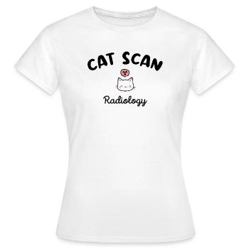 CAT SCAN Radio Manipulator Katzenradiologie - Frauen T-Shirt - Weiß - Vorne - AI Model Female 172 dark (172cm)