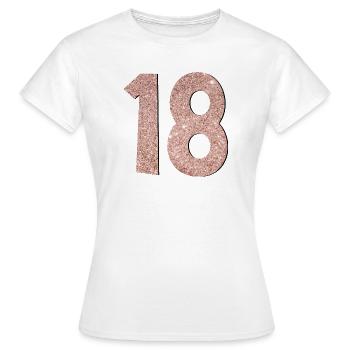 Number 18 - 18th Birthday - Eighteen - Women's T-Shirt - white - Front - AI Model Female 172 dark (172cm)