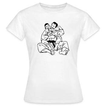 Jiujitsu neck clamp - Women's T-Shirt - white - Front - AI Model Female 172 dark (172cm)