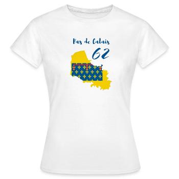 Pas de calais - T-shirt Femme - blanc - Devant - AI Model Female 172 dark (172cm)