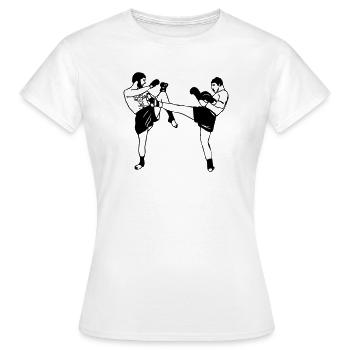 Kickboxing - T-shirt Femme - blanc - Devant - AI Model Female 172 dark (172cm)