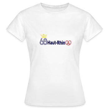 Haut-Rhin - T-shirt Femme - blanc - Devant - AI Model Female 172 dark (172cm)