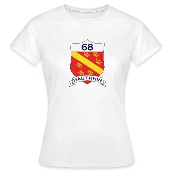 Haut-Rhin - T-shirt Femme - blanc - Devant - AI Model Female 172 dark (172cm)