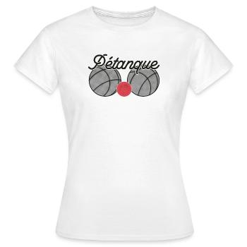 Boules de boules pour bouler avec pétanque de boules boules - T-shirt Femme - blanc - Devant - AI Model Female 172 dark (172cm)