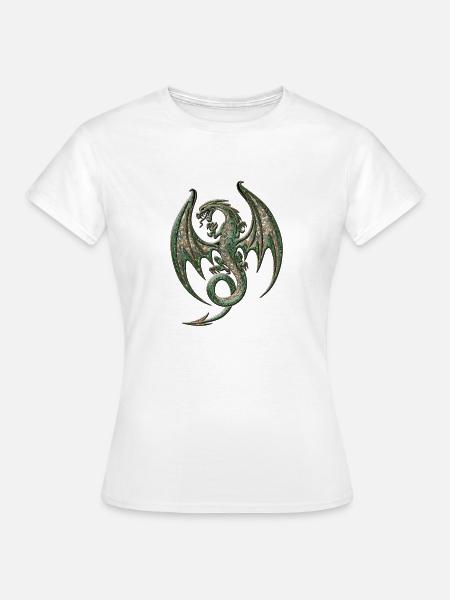 Wunderbarer eleganter Drache - Frauen T-Shirt - Weiß