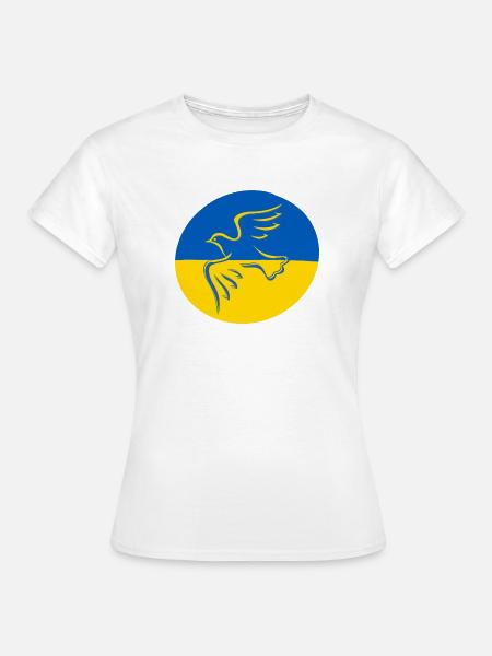 Ukraine Friedenstaube - Frauen T-Shirt - Weiß
