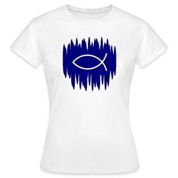 Jésus poisson Ichthys poisson poisson poisson - T-shirt Femme - blanc - Devant - AI Model Female 172 dark (172cm)