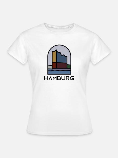 Hamburg - Philharmonie - Frauen T-Shirt - Weiß
