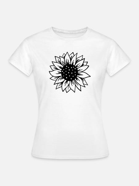 Sonnenblume - Frauen T-Shirt - Weiß