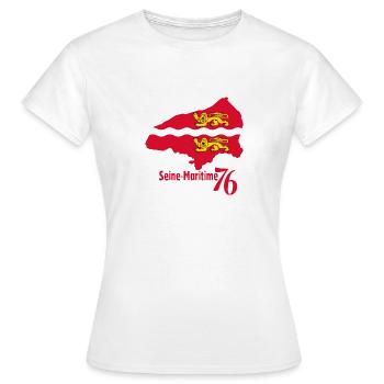 Seine Maritime - Frauen T-Shirt - Weiß - Vorne - AI Model Female 172 dark (172cm)