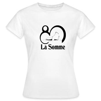 La somme - T-shirt Femme - blanc - Devant - AI Model Female 172 dark (172cm)
