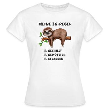 Meine 3G Regel im Büro - Frauen T-Shirt - Weiß - Vorne - AI Model Female 172 dark (172cm)