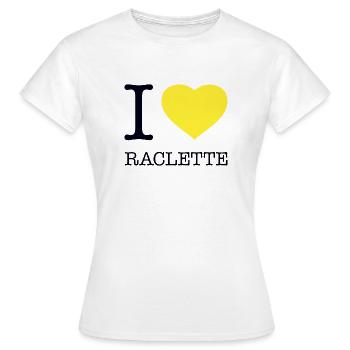 I LOVE RACLETTE - Frauen T-Shirt - Weiß - Vorne - AI Model Female 172 dark (172cm)