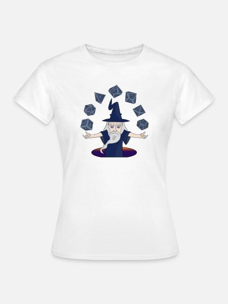 A Sorcerer with Levitating Dices - Women's T-Shirt - white