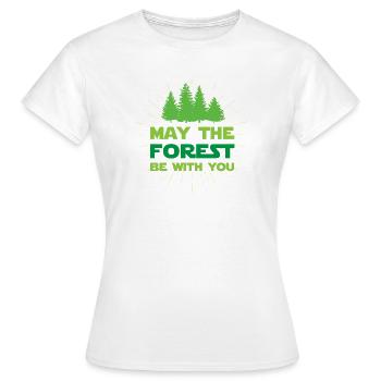 Que la forêt soit avec vous - T-shirt Femme - blanc - Devant - AI Model Female 172 dark (172cm)