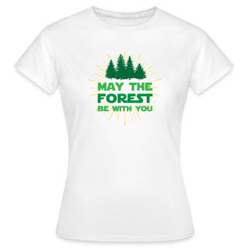 Que la forêt soit avec vous - T-shirt Femme - blanc - Devant - AI Model Female 172 dark (172cm)