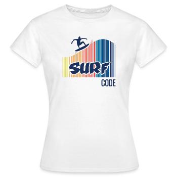 Surf Code - Women's T-Shirt - white - Front - AI Model Female 172 dark (172cm)