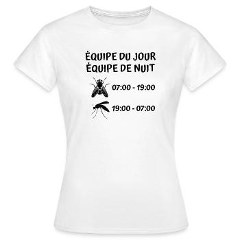 mouche, moustique - T-shirt Femme - blanc - Devant - AI Model Female 172 dark (172cm)