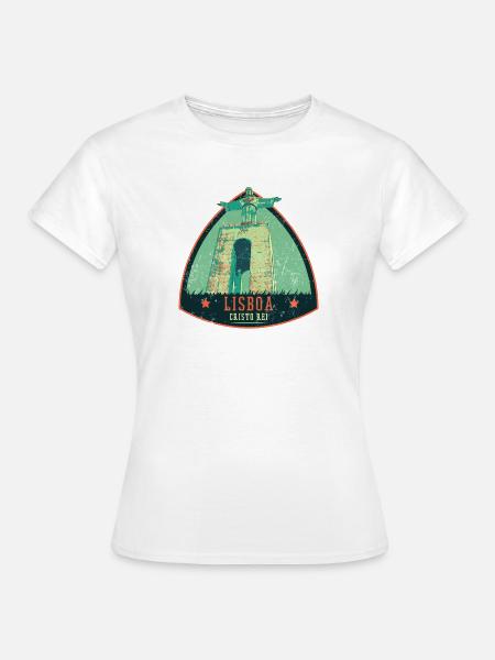 Lisbonne Portugal, christ roi - T-shirt Femme - blanc