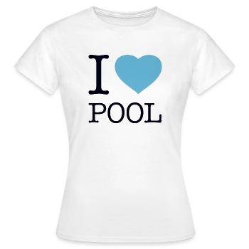 J’ADORE LA PISCINE - T-shirt Femme - blanc - Devant - AI Model Female 172 dark (172cm)
