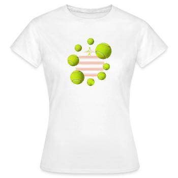 Tennis ball - Women's T-Shirt - white - Front - AI Model Female 172 dark (172cm)