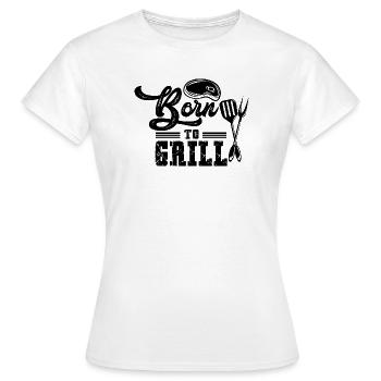 Abstraktes Farbenspiel auf Leinwand - Frauen T-Shirt - Weiß - Vorne - AI Model Female 172 dark (172cm)