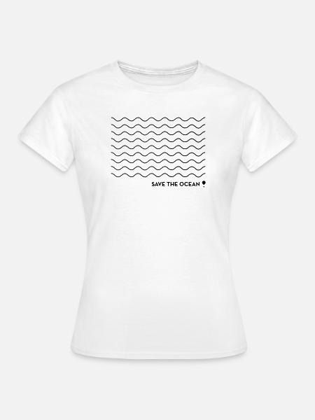 Save the ocean! - Frauen T-Shirt - Weiß