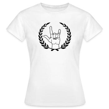 Respect du geste de la main - T-shirt Femme - blanc - Devant - AI Model Female 172 dark (172cm)