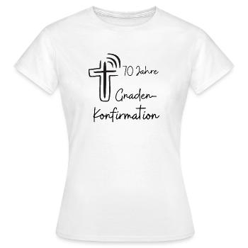 Gnaden-Konfirmation 70 Jahre Jubelkonfirmation - Frauen T-Shirt - Weiß - Vorne - AI Model Female 172 dark (172cm)