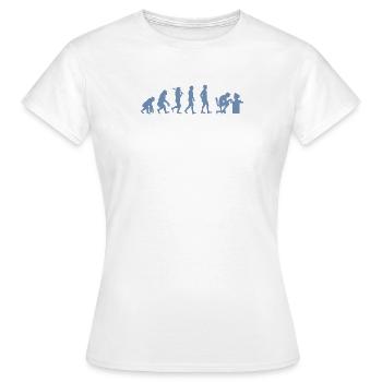 Evolution of Gamer Gambler Nerd Geek Progamer - Women's T-Shirt - white - Front - AI Model Female 172 dark (172cm)
