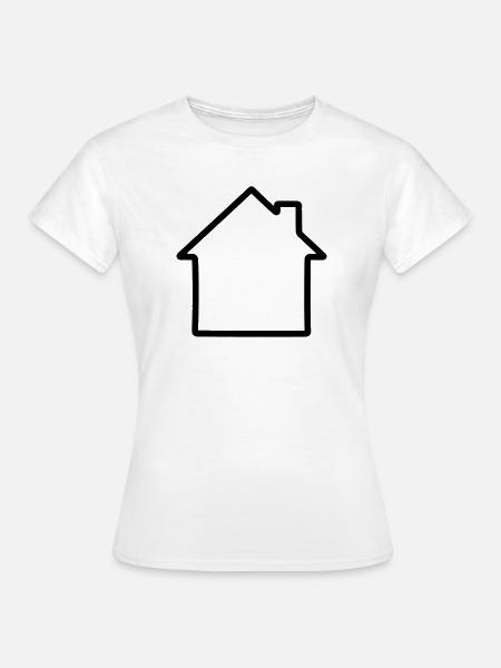 Einfaches Logo des Hauses - Frauen T-Shirt - Weiß